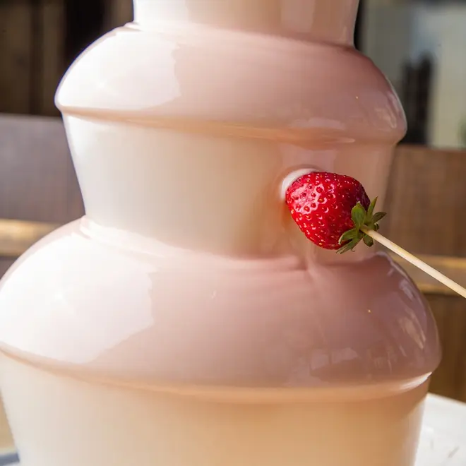 桜のチョコレートファウンテン