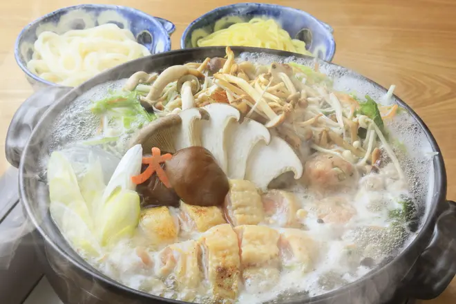 お部屋食プランの特製鶏鍋