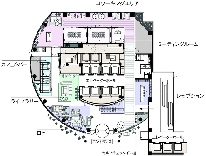 ロビーフロア図面