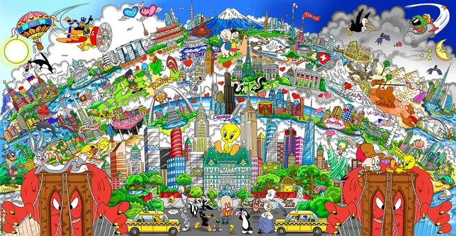 「ファンタスティック・ルーニーワールド」 額サイズ：66×102cm 税込550,000円