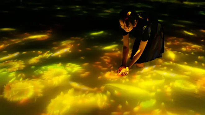 人と共に踊る鯉によって描かれる水面のドローイング／Drawing on the Water Surface Created by the Dance of Koi and People - Infinity