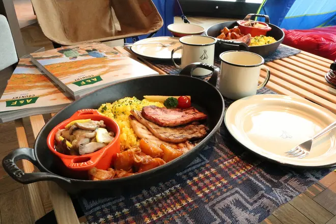 グランピングメニューのお料理