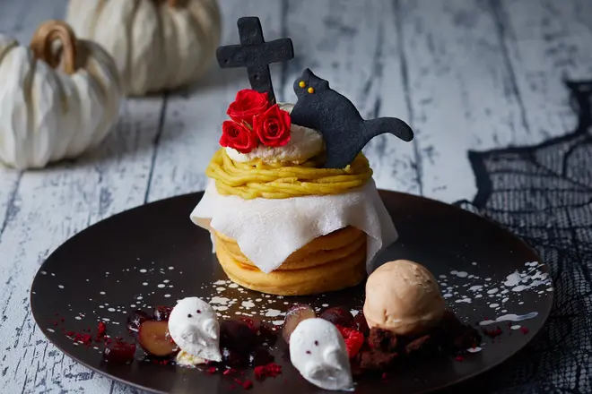 ハロウィンモンブランパンケーキ
