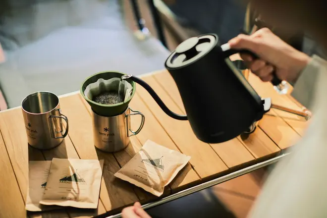自分で挽いた豆で淹れた美味しいコーヒーを堪能