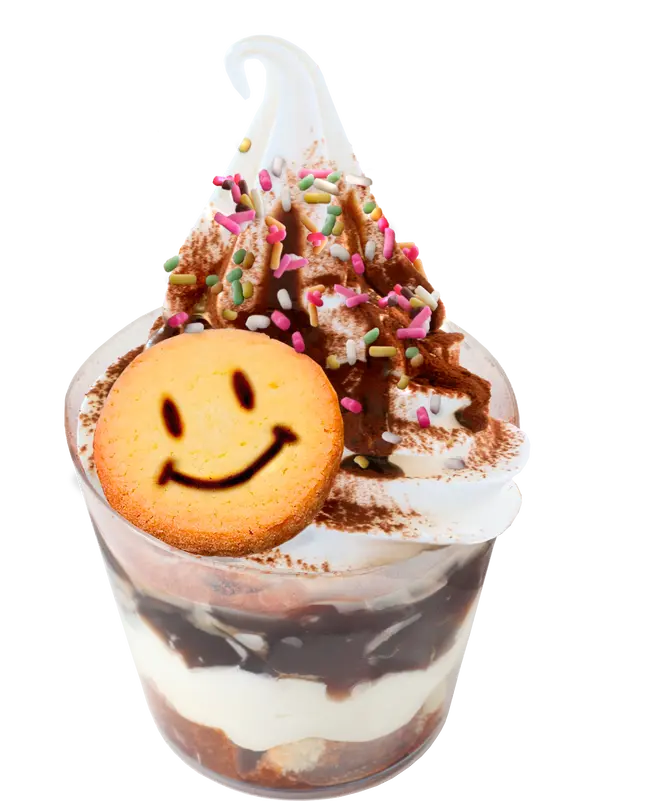 マザー牧場 CAFE&SOFTCREAM プチぱふぇティラミスマイル 480円