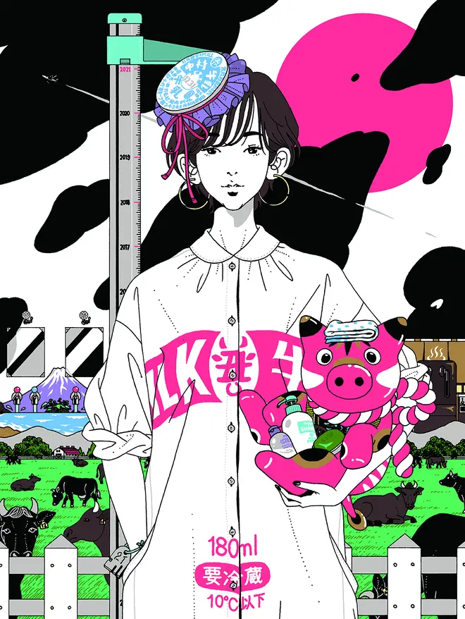 「中村佑介2021年カレンダー」表紙（描き下ろし） (c) Yusuke Nakamura ※初出し展示作品