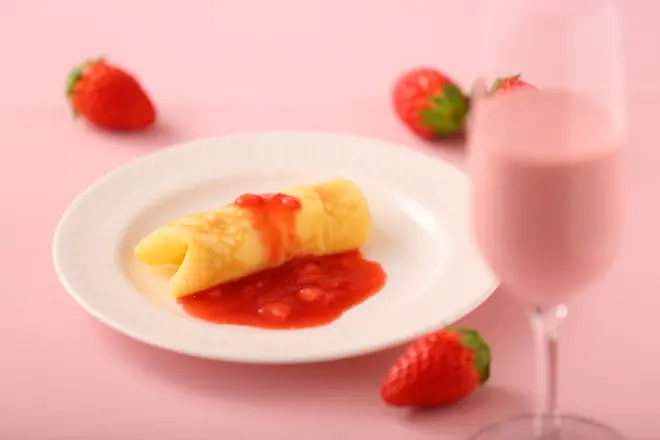 いちごスムージーといちごクレープ イメージ
