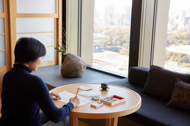 「絵てがみ時間 at アマン東京」