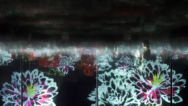 積層された空間に咲く花々（芍薬） イメージ