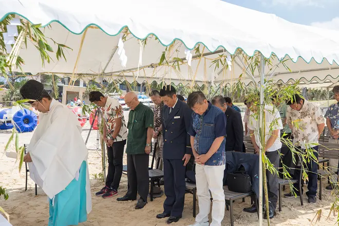 万座ビーチ安全祈願神事 イメージ