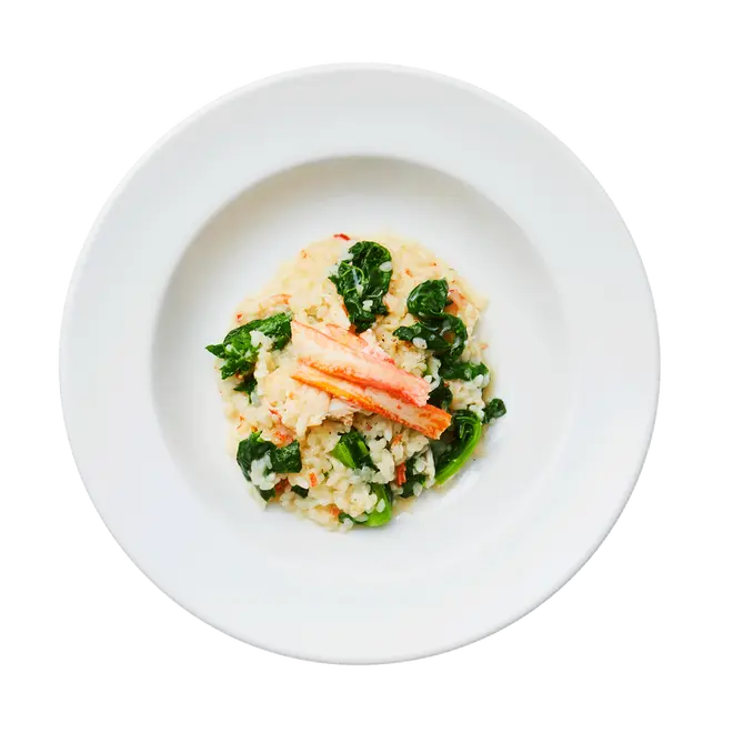 越前蟹と菜の花のリゾット