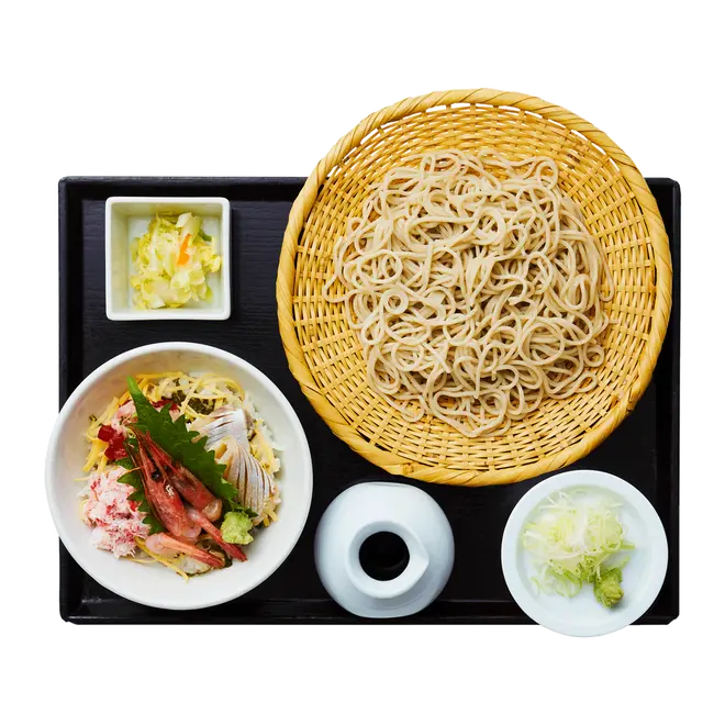 越前ちらし丼とそばセット