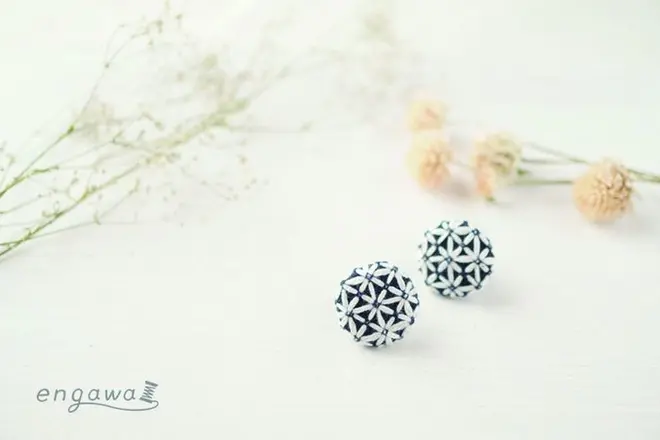 庄内刺し子 イヤリング