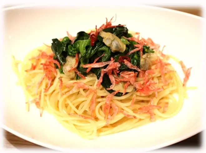 あさりと菜の花ペペロンチーノ 1,000円