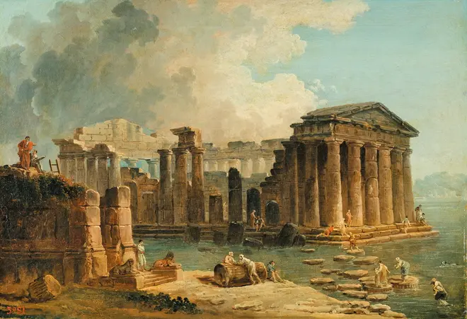ユベール・ロベール《水に囲まれた神殿》1780年代© The Pushkin State Museum of Fine Arts, Moscow.