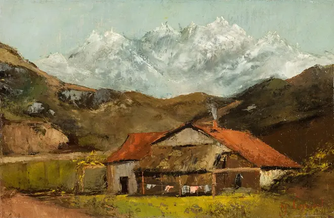 ギュスターヴ・クールベ《山の小屋》1874年頃© The Pushkin State Museum of Fine Arts, Moscow.