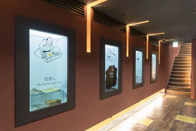 昔の金箔づくりのアニメ