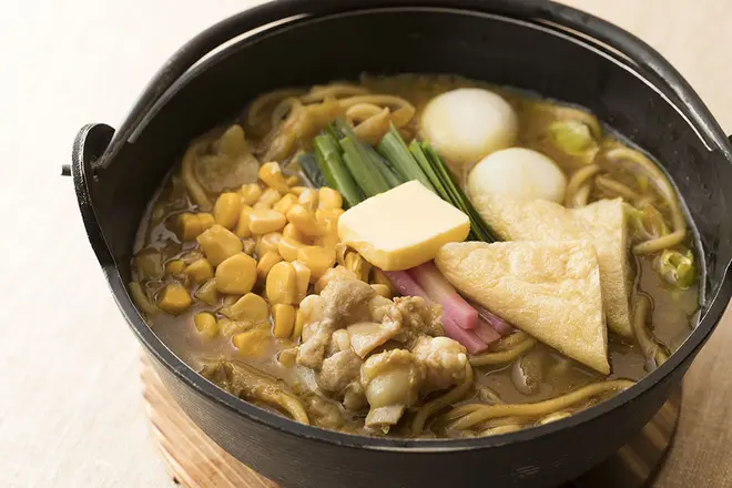 【蟻月】カレーもつ麺（コーンバター入り）セット