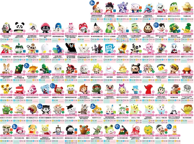 参加キャラクター一覧