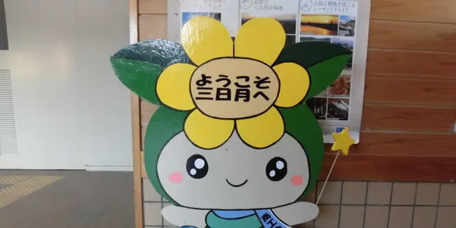 真夏のひまわりと三日月と