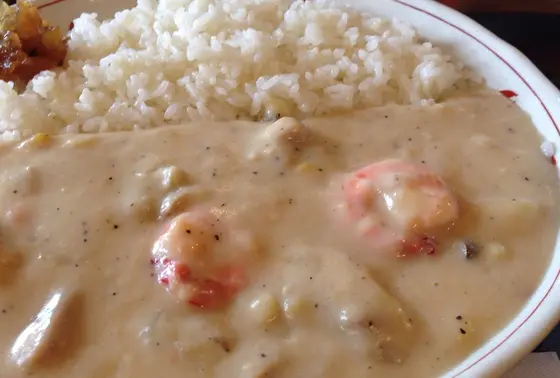 エビとチキンのクリームライス