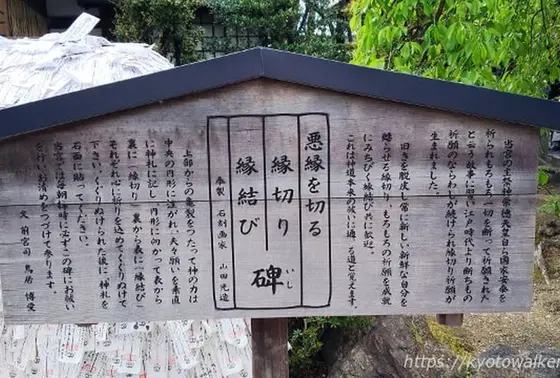 悪縁を切って良縁を結ぶ碑