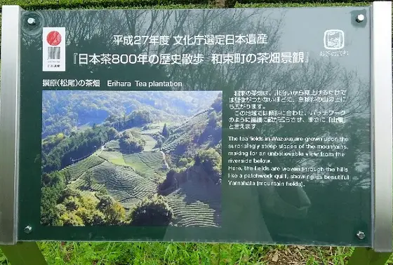 日本遺産の案内看板アリ