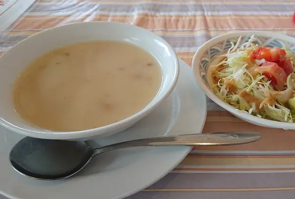 ここのクラムチャウダーが本当に美味しいです！