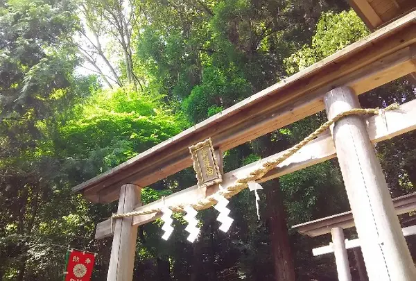 森と池に守られたお社