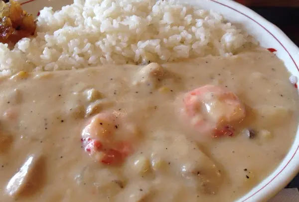 エビとチキンのクリームライス