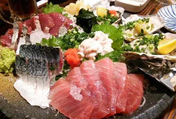 新鮮な魚介類