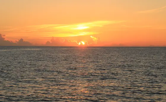 夕陽が消える瞬間まで見れる