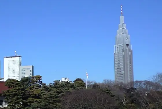 明治神宮から見えるドコモタワー
