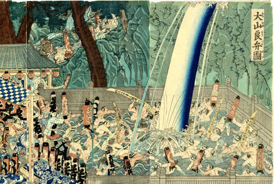 葛飾北斎の浮世絵、「諸国滝廻り」