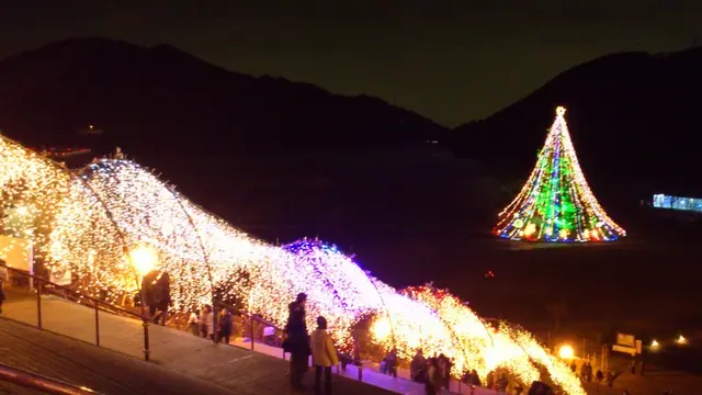 集落全体がクリスマス☆ 別世界の様なキラキラ清川村!