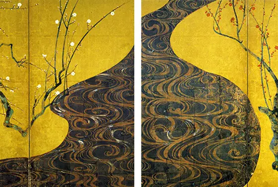 「紅白梅図屏風」